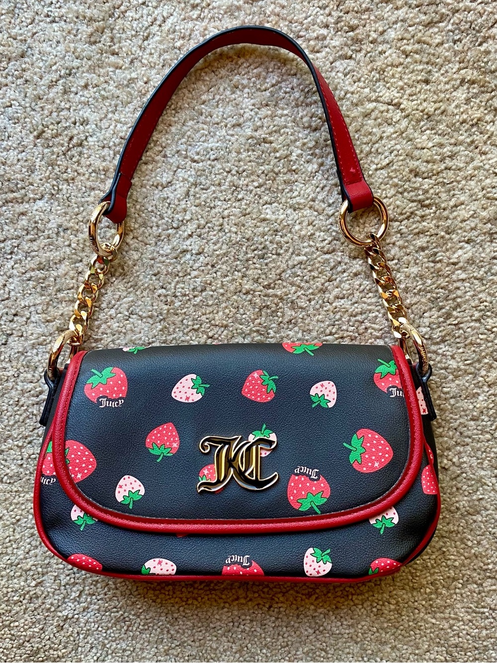 Juicy Couture Sweet n Juicy Strawberry Flap Shoulder Bag